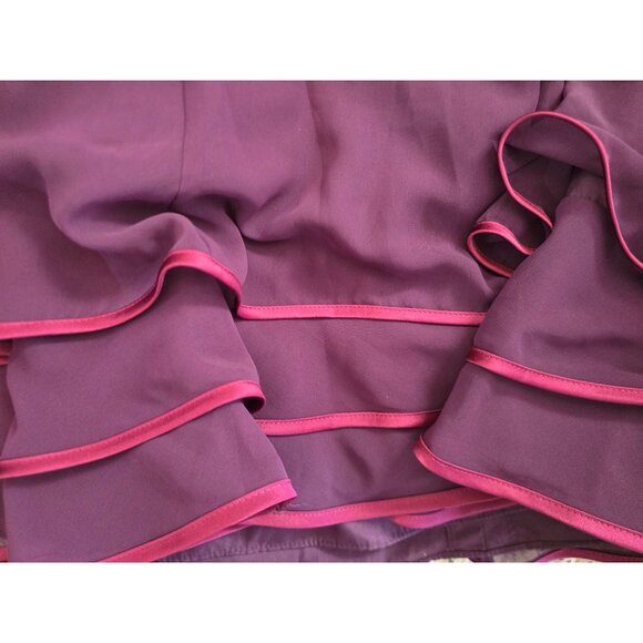 Purple Sleeveless Party Dress Layered Hem coquette whimsygoth elegant holiday - Picture 7 of 9